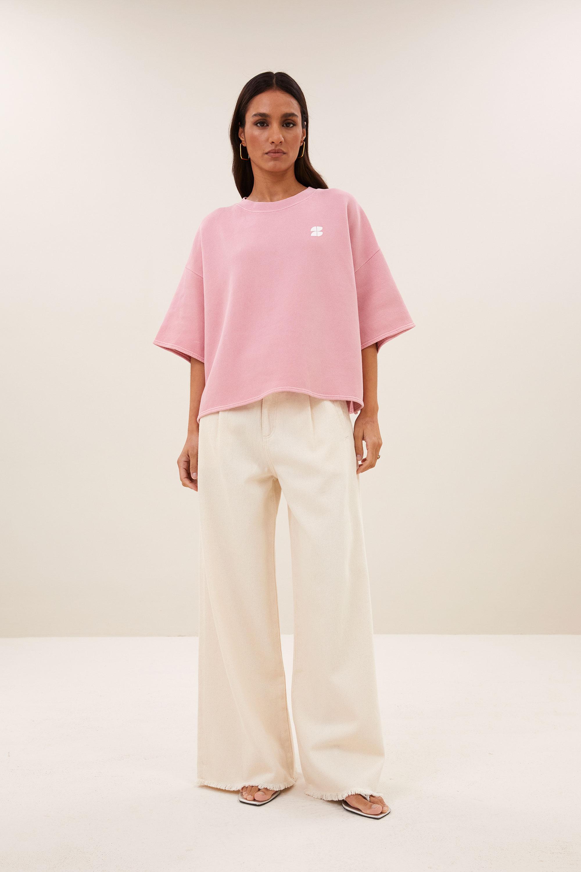 By-Bar Willow Dictionary Top Dusty Pink Damen T-Shirt rosa